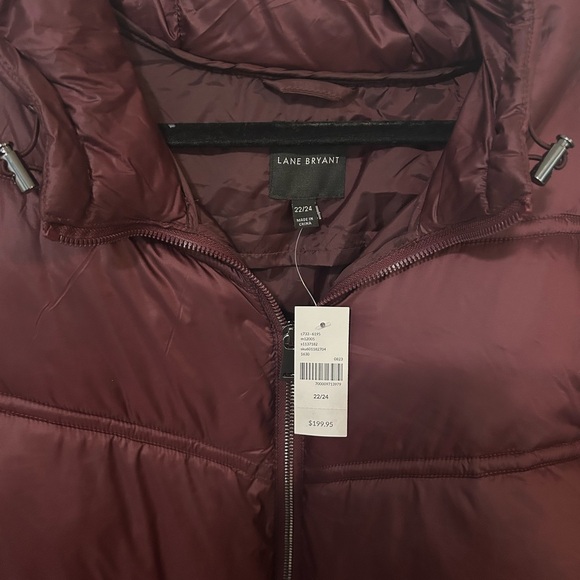 Lane Bryant Purple Mid-Length Puffer Coat NWT 22/24 - Picture 4 of 12
